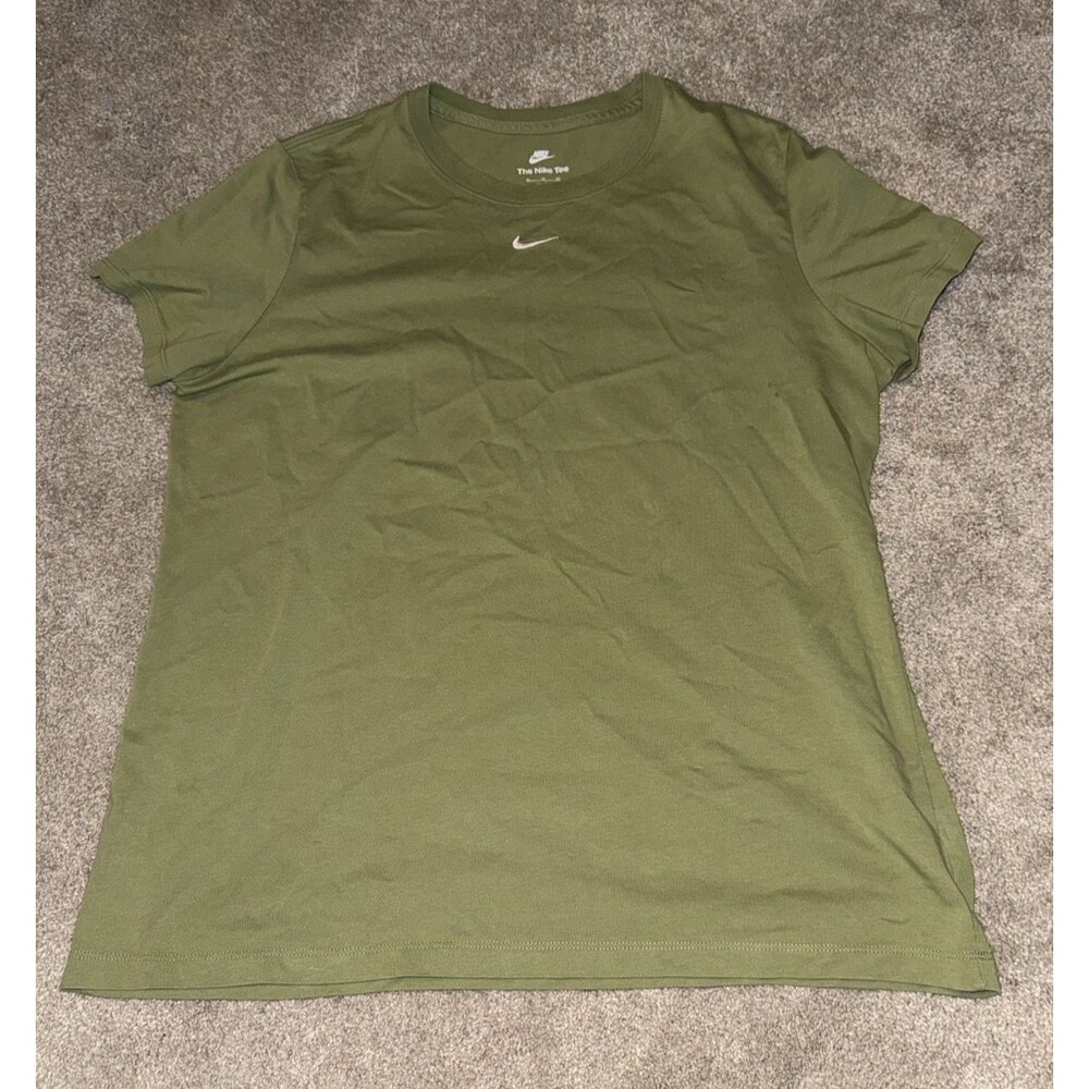 Nike Women's size XL The Nike Tee Shirt Sage Green Center Swoosh